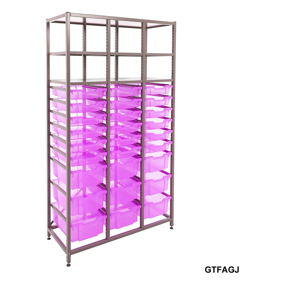 Gratnells Triple Column Storage Units With 18 Shallow And 9 Deep Trays (Product illustration 10)-9