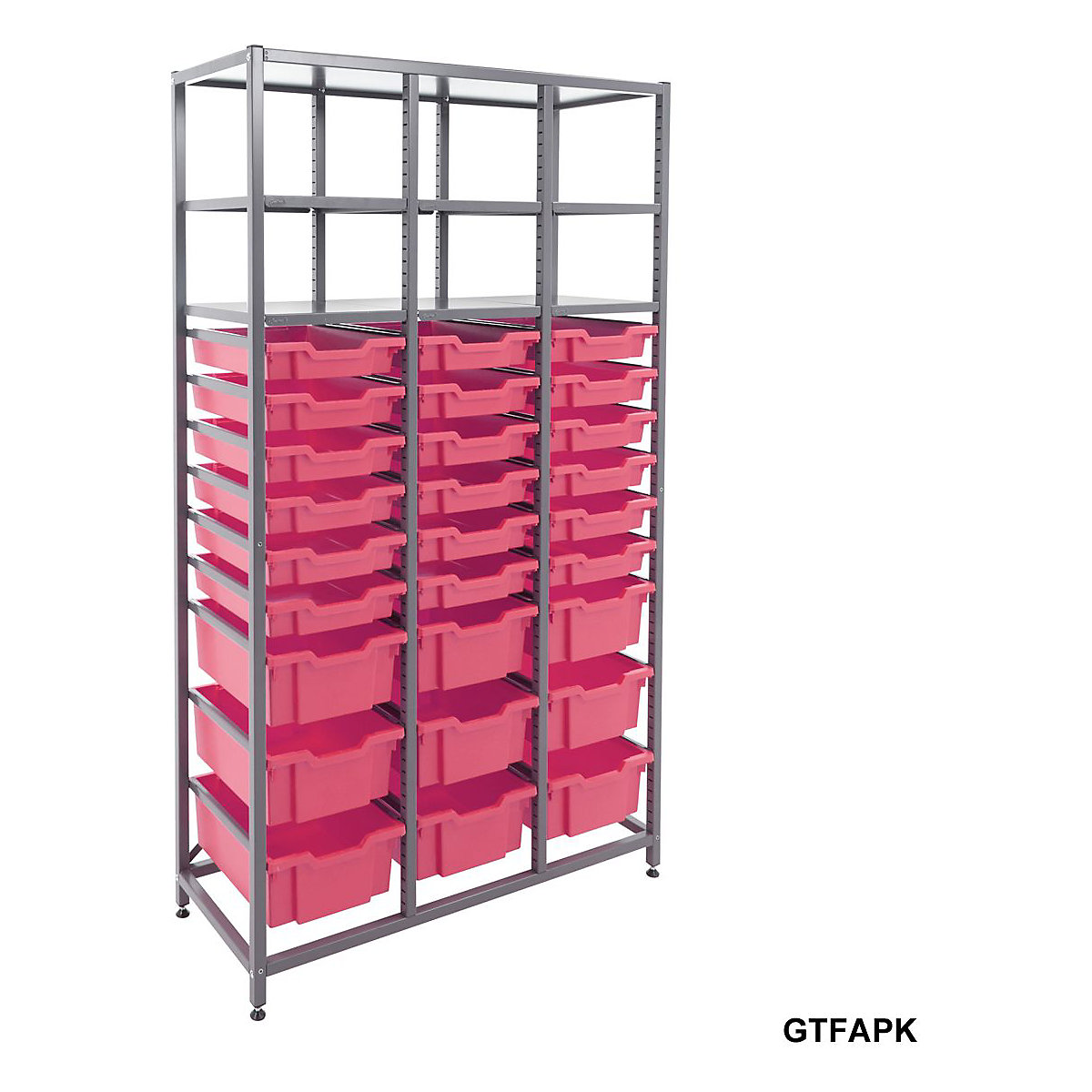 Gratnells Triple Column Storage Units With 18 Shallow And 9 Deep Trays (Product illustration 12)-11