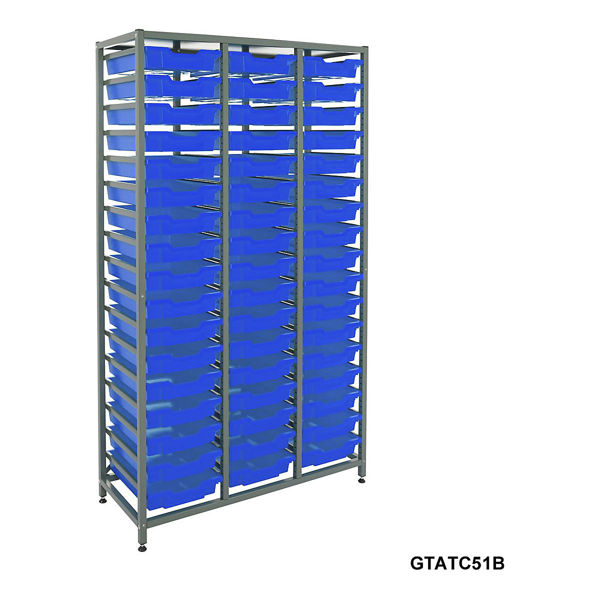 Gratnells Triple Column Storage Units With 51 Shallow Trays (Product illustration 3)-2