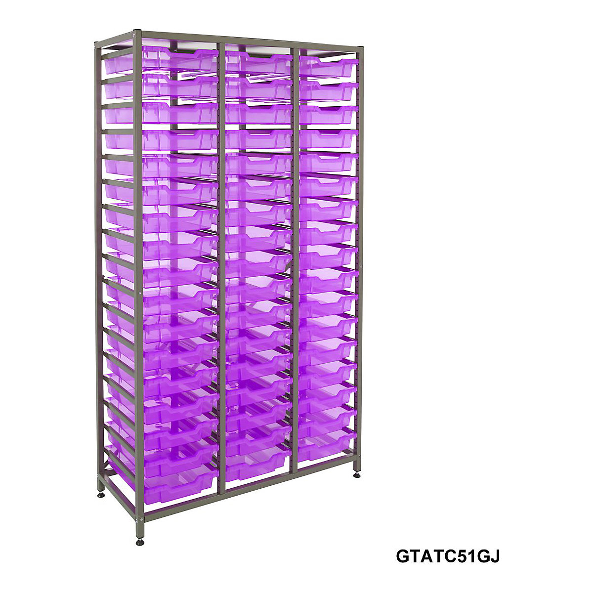 Gratnells Triple Column Storage Units With 51 Shallow Trays (Product illustration 7)-6