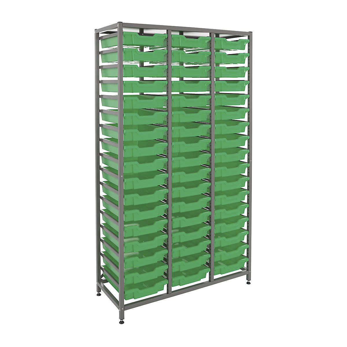 Gratnells Triple Column Storage Units With 51 Shallow Trays