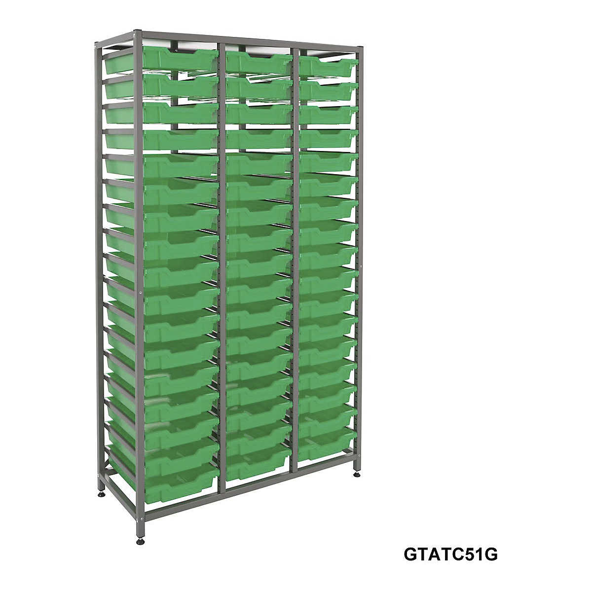 Gratnells Triple Column Storage Units With 51 Shallow Trays (Product illustration 6)-5