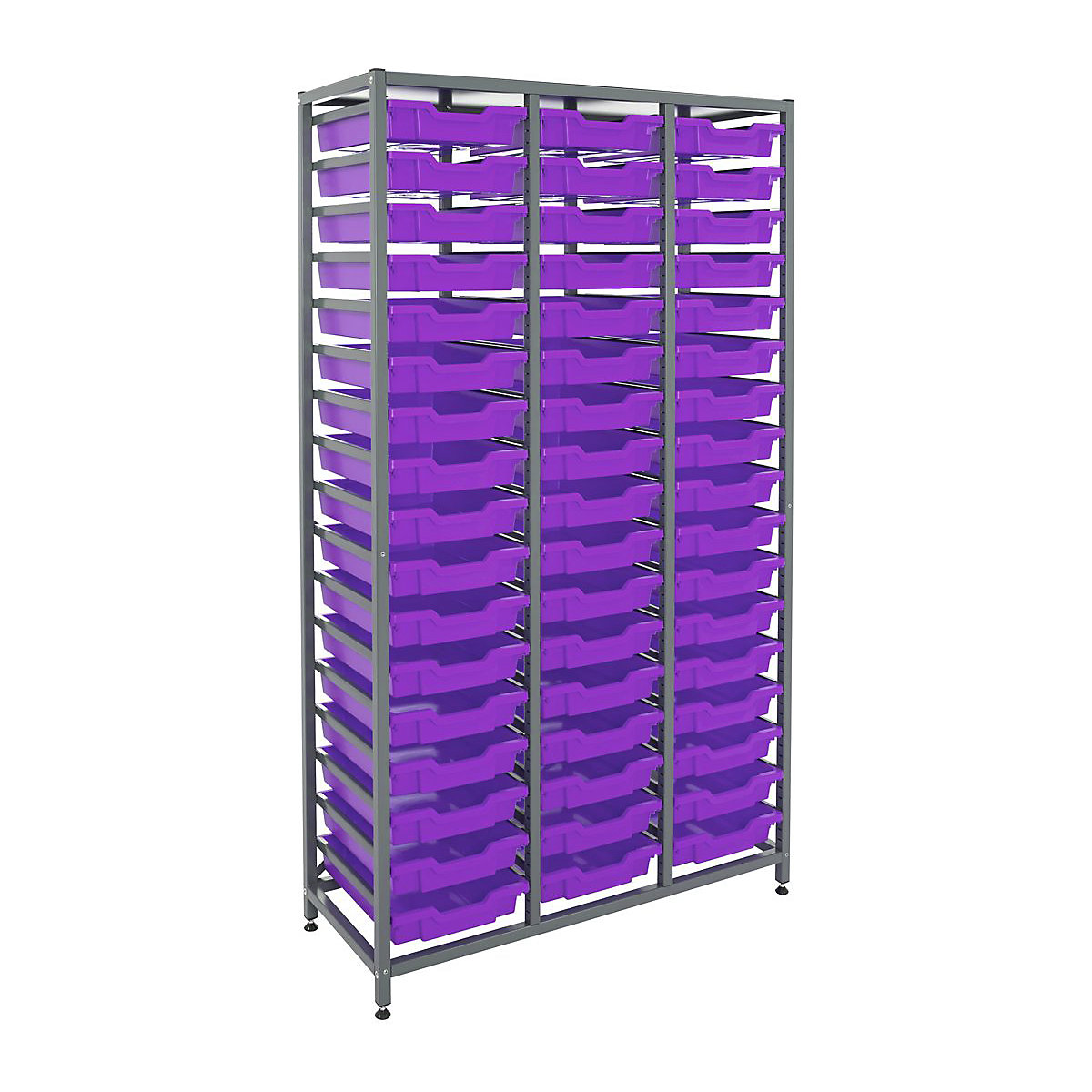Gratnells Triple Column Storage Units With 51 Shallow Trays