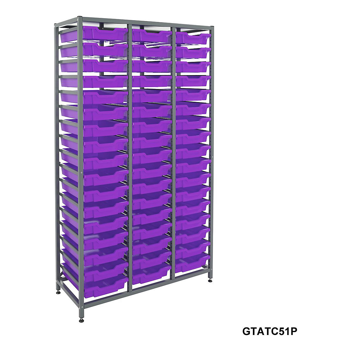 Gratnells Triple Column Storage Units With 51 Shallow Trays (Product illustration 9)-8