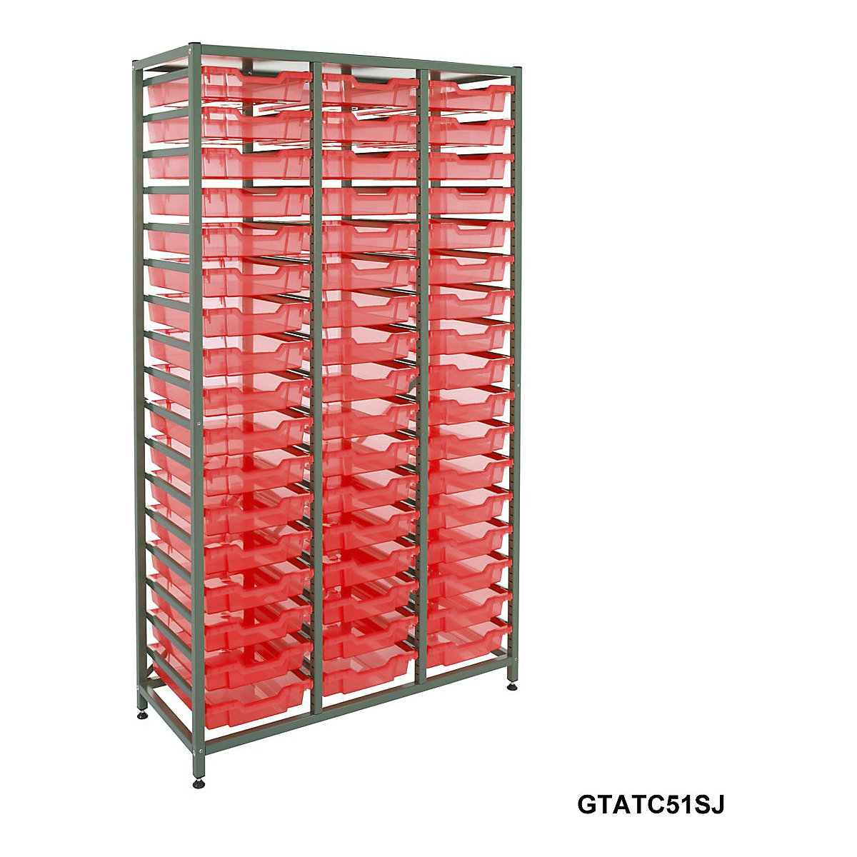 Gratnells Triple Column Storage Units With 51 Shallow Trays (Product illustration 12)-11