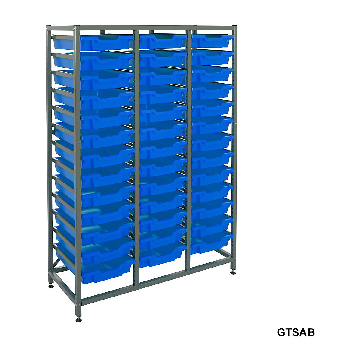 Gratnells Triple Column Storage Units with 39 Shallow Trays