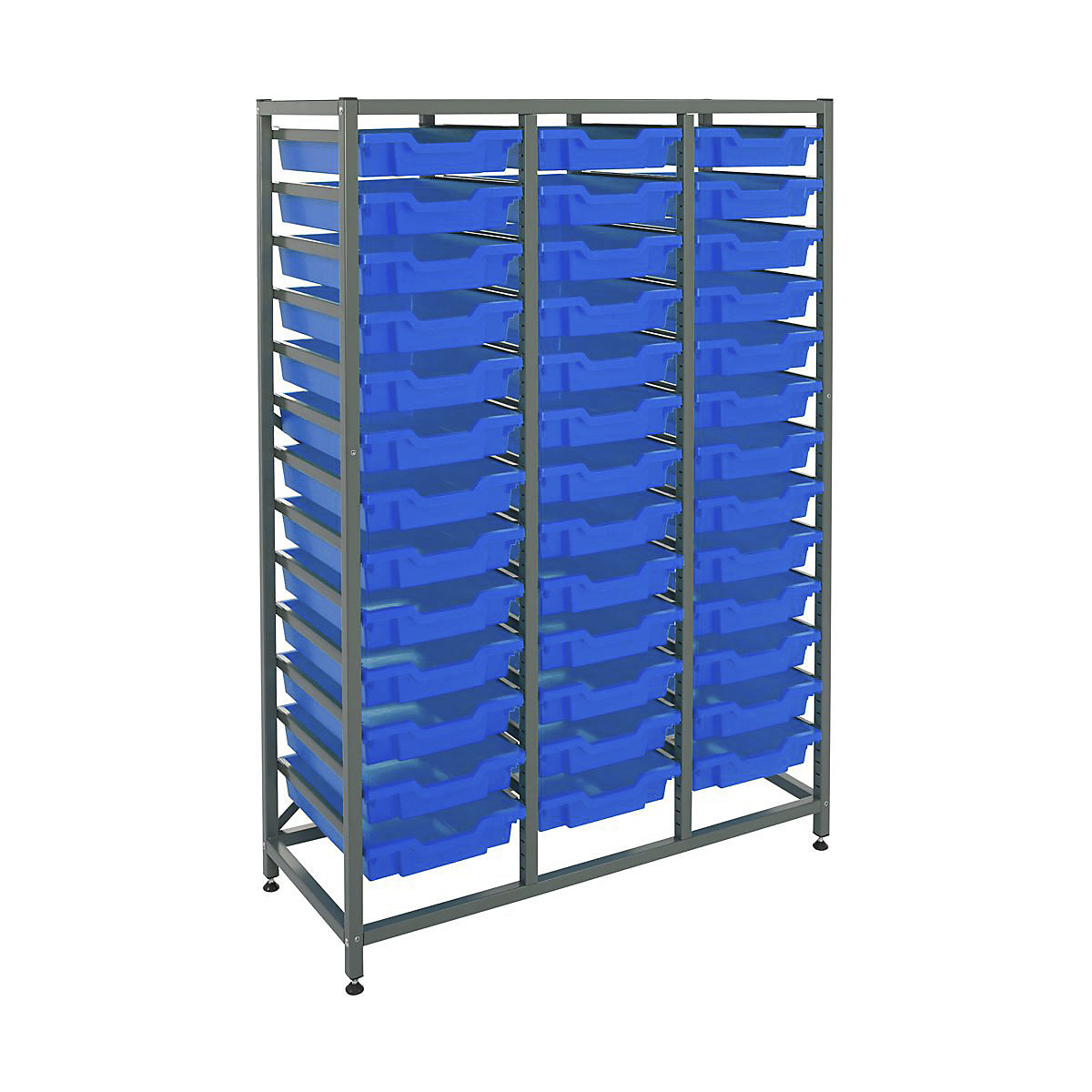 Gratnells Triple Column Storage Units with 39 Shallow Trays