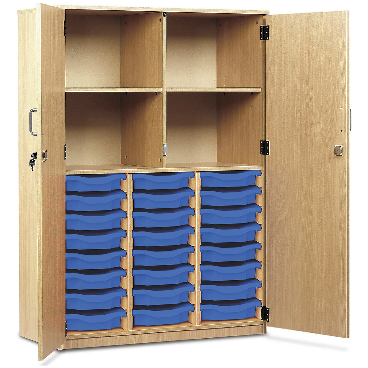 Large Volume Tray Storage Combination Cupboard