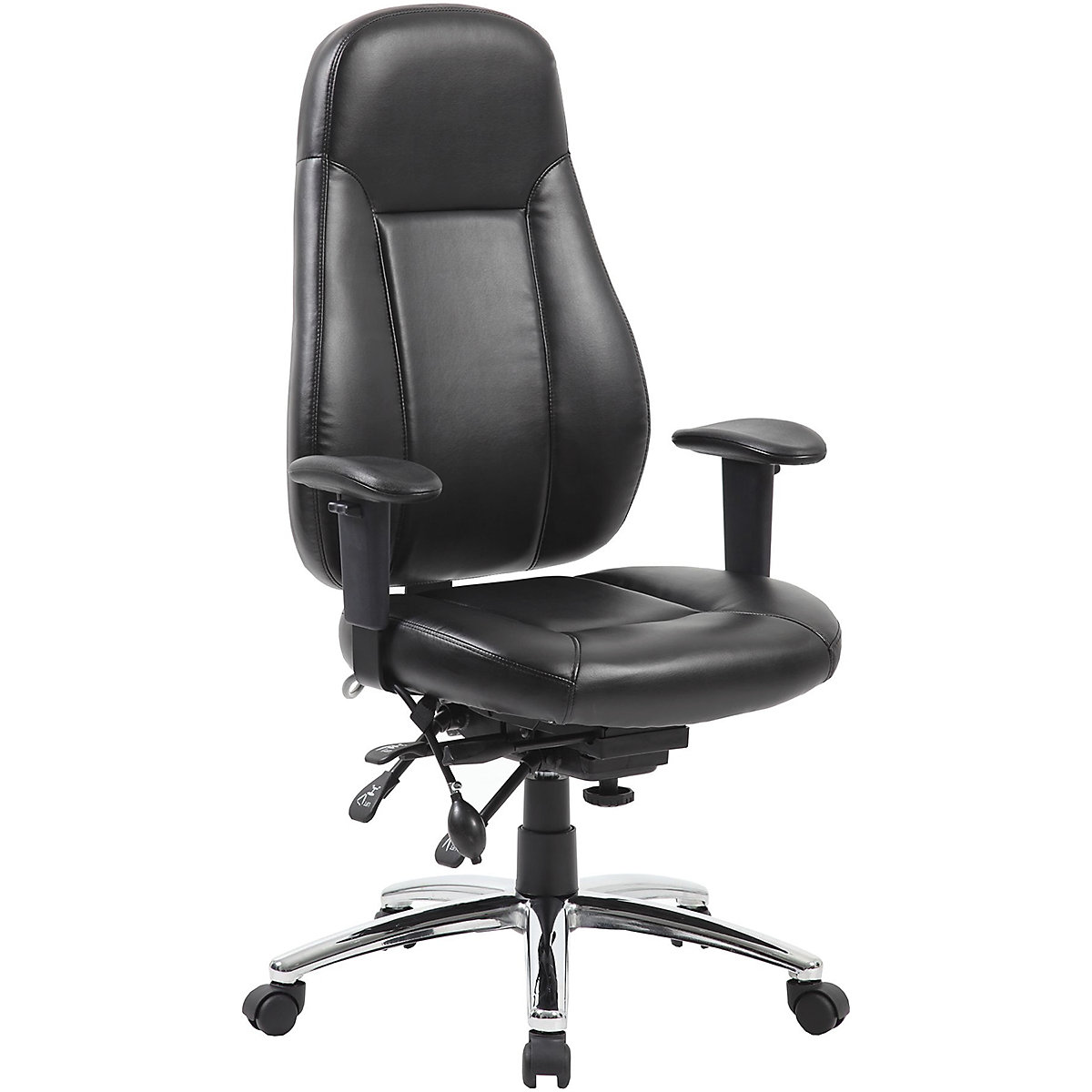 Beta 24 Hour Leather Task Chair With Arms