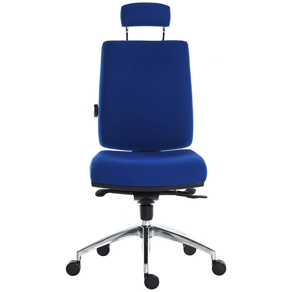 Ergo Plus Operator Chair, Ergo Plus Operator Chair, Ergo Plus Premier Blue Operator Chair with an Aluminium Pyramid Base | 1030h x 510w x 510d mm | Blue Fabric | 155kg Weight Capacity | 24 Hours Usage-8