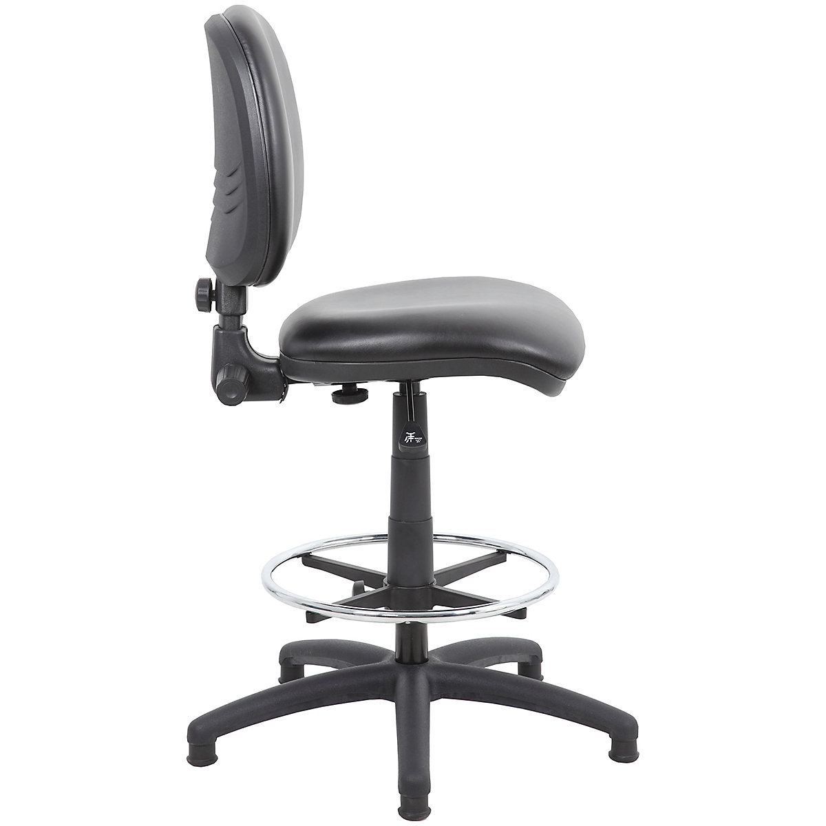Comfort Leather Faced Draughtsman Adjustable Height Chair (Product illustration 3)-2