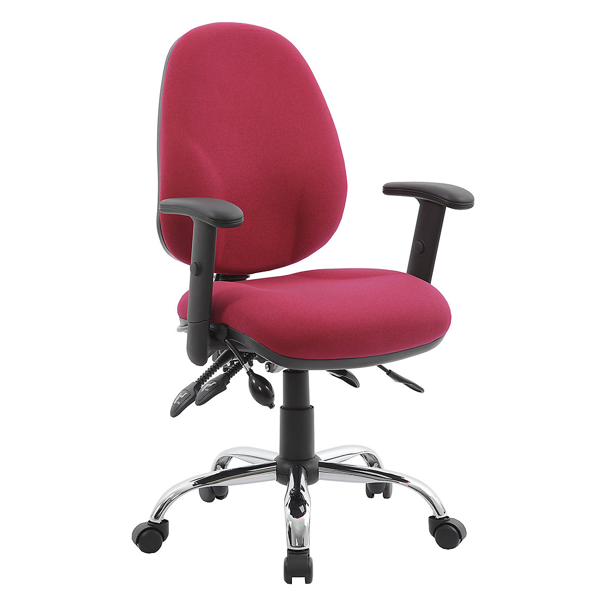 Fully Loaded Comfort Ergo Operator Task Chair With Arms, Fully Loaded Comfort Ergo Operator Task Chair With Arms, Fully Loaded Comfort Ergo Operator Task Chair With Arms |  Wine  | Chiropractor Approved | Flat Packed-5