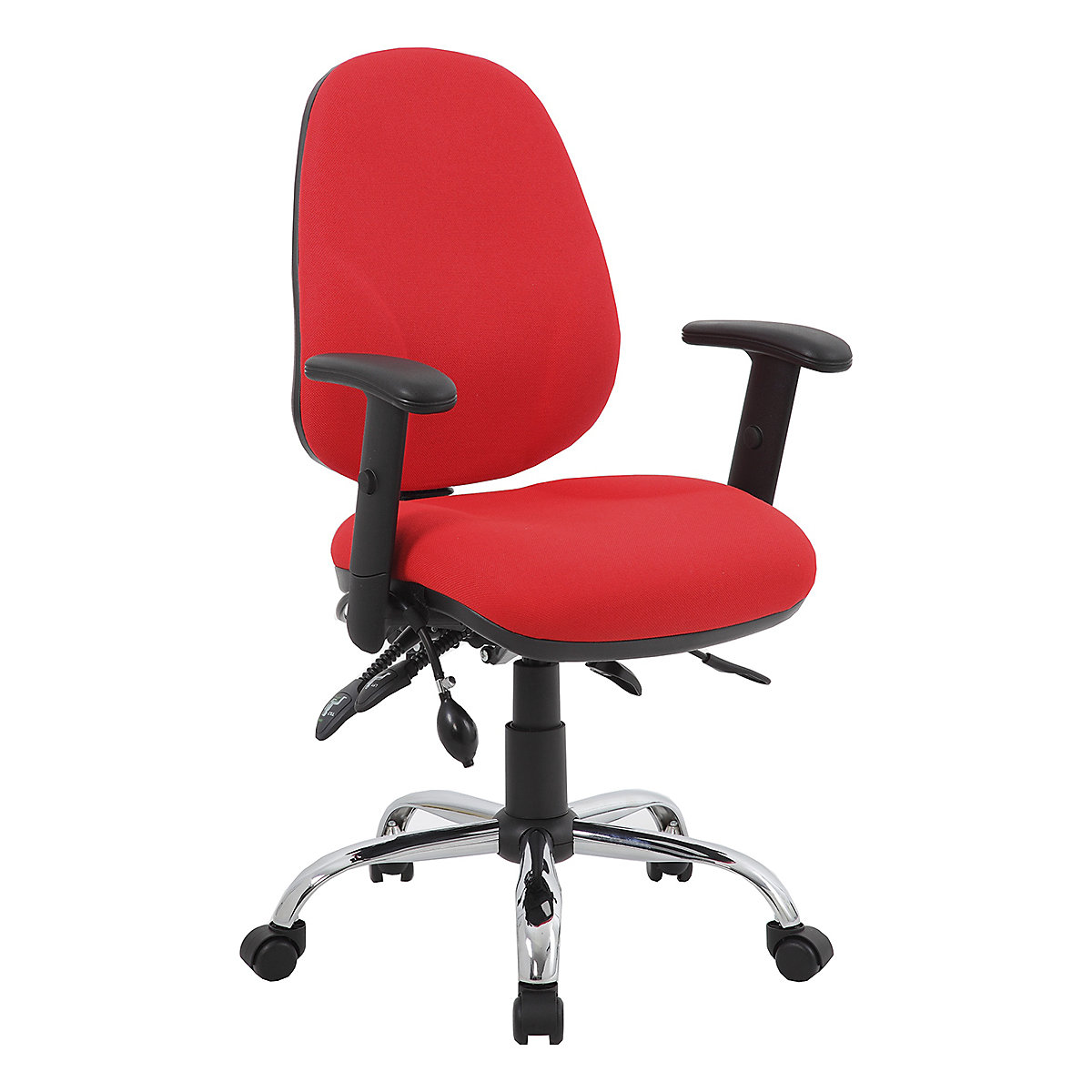 Fully Loaded Comfort Ergo Operator Task Chair With Arms, Fully Loaded Comfort Ergo Operator Task Chair With Arms, Fully Loaded Comfort Ergo Operator Task Chair With Arms |  Red  | Chiropractor Approved | Assembled-4