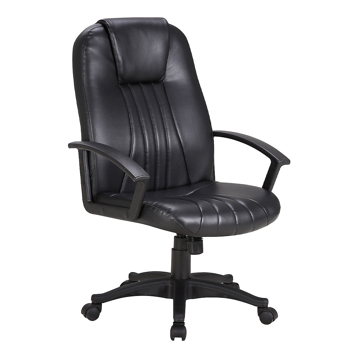 Pacific Height Adjustable Black Leather Executive Office Chair