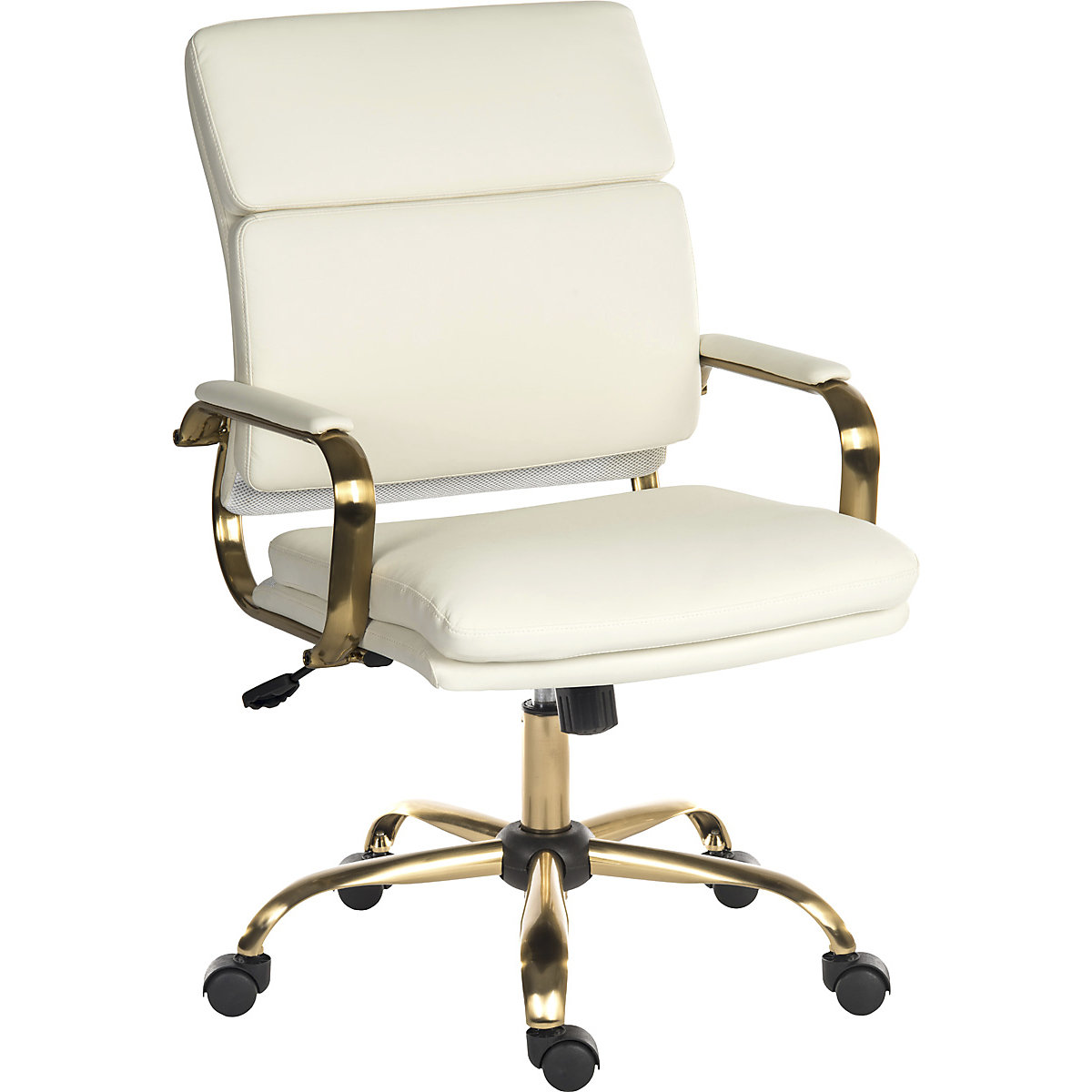 Vintage Executive Chair, Vintage Executive Chair, Vintage White Executive Chair | 980h x 540w x 540d mm | White Supple Leather Look | 110kg Weight Capacity | 8 Hours Usage-1