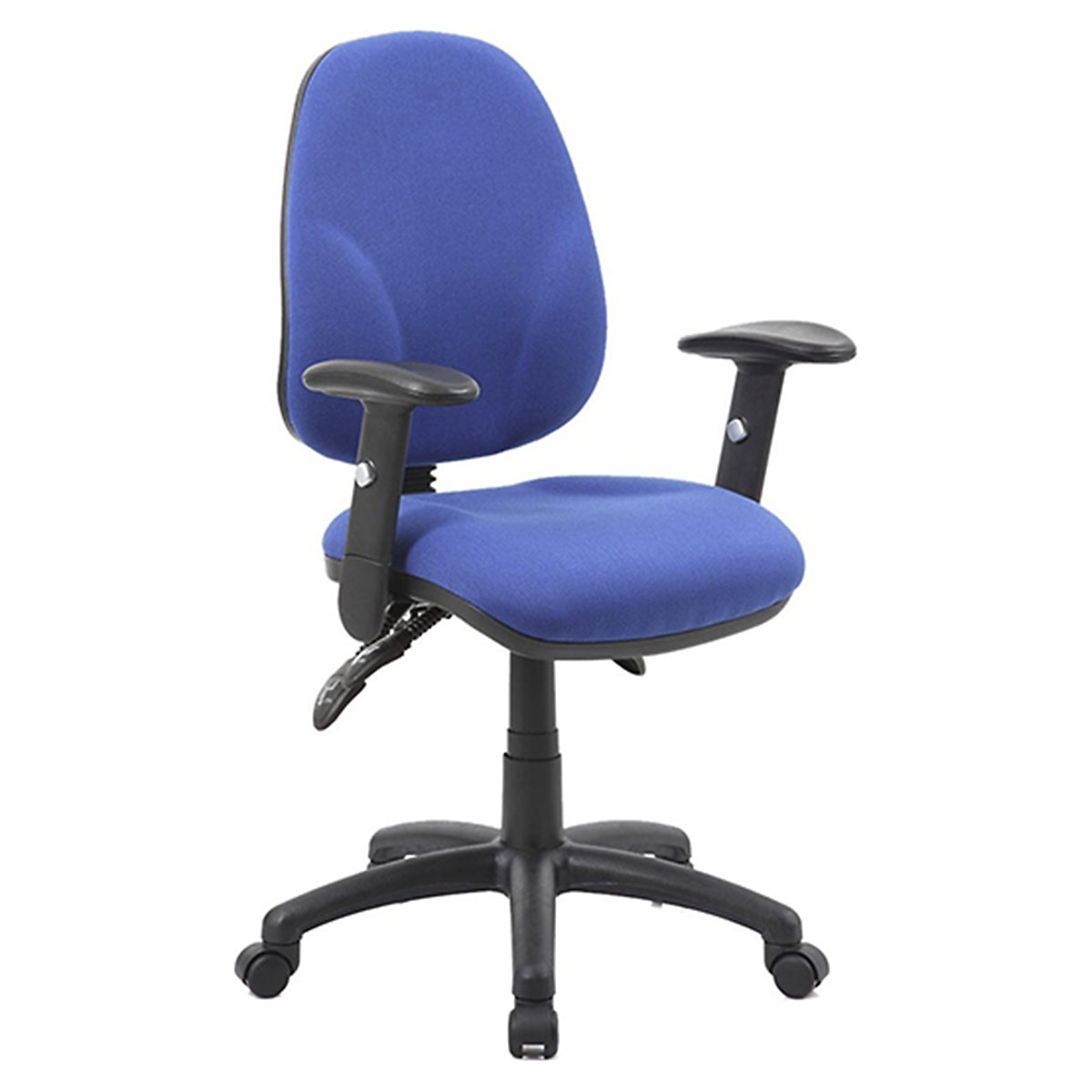 BiGDUG Essentials Comfort Ergo 3-Lever Comfortable Operator Chairs, BiGDUG Essentials Comfort Ergo 3-Lever Comfortable Operator Chairs, BiGDUG Essentials Comfort Ergo 3-Lever Operator Chair |  Blue  | T-Adjustable Arms | Black Base-4