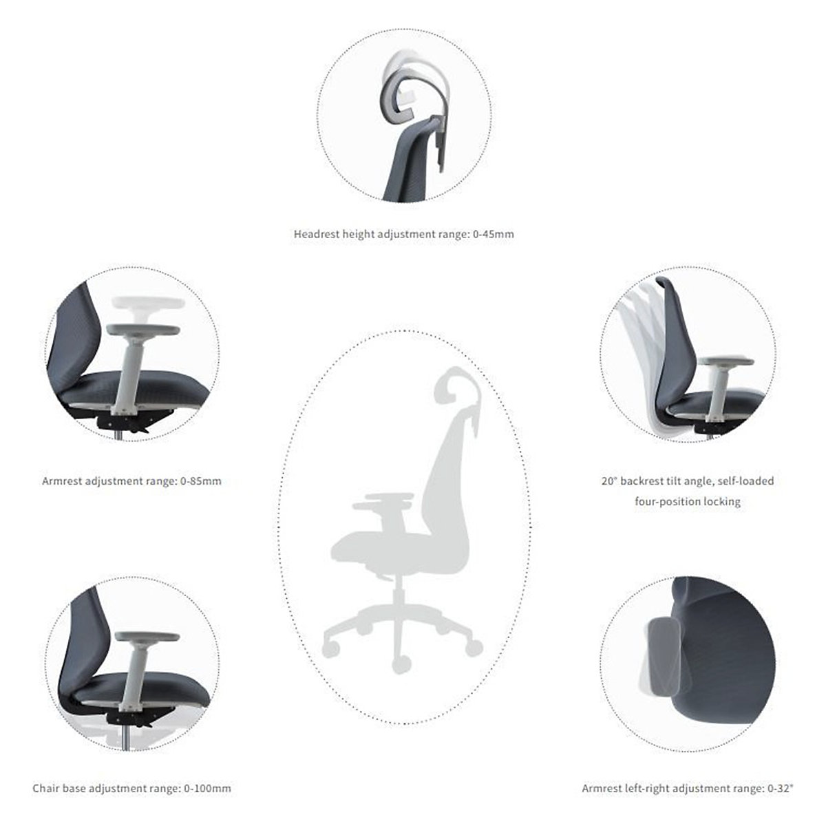 Butterfly Task Chair (Product illustration 17)-16