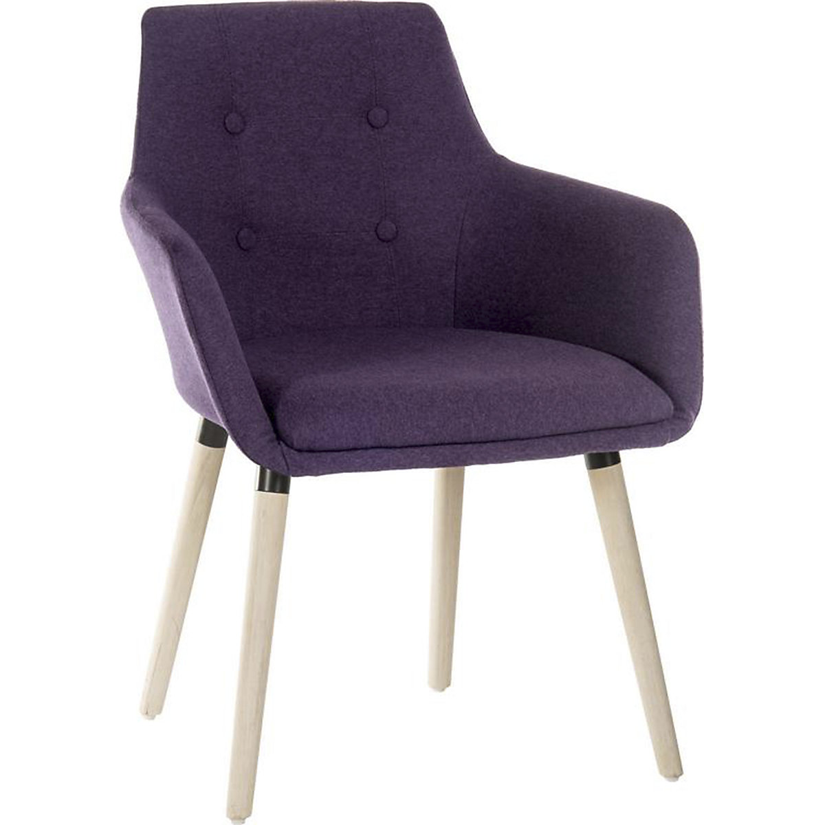 Four Legged Reception Chair, Four Legged Reception Chair, Plum Single Four Legged Reception Chair Graphite | 850h x 590w x 590d mm | Plum Fabric | 90kg Weight Capacity-3