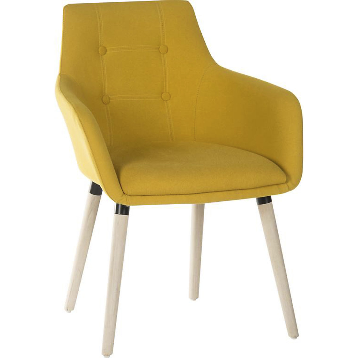 Four Legged Reception Chair, Four Legged Reception Chair, Yellow 2PK Four Legged Reception Chair Graphite | 850h x 590w x 590d mm | Yellow Fabric | 90kg Weight Capacity-4