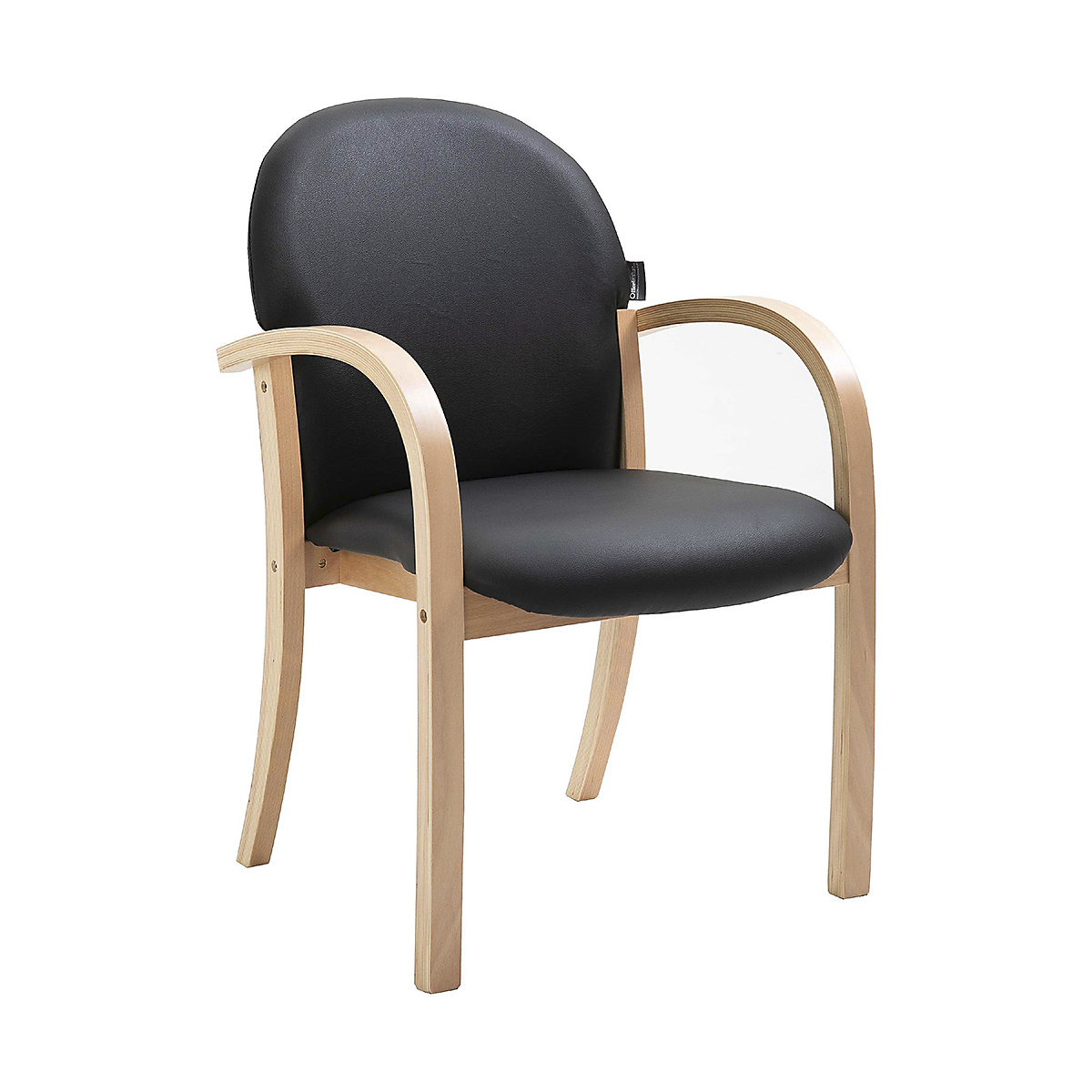 Lincoln Wooden Frame Vinyl Stackable Chairs With Arms