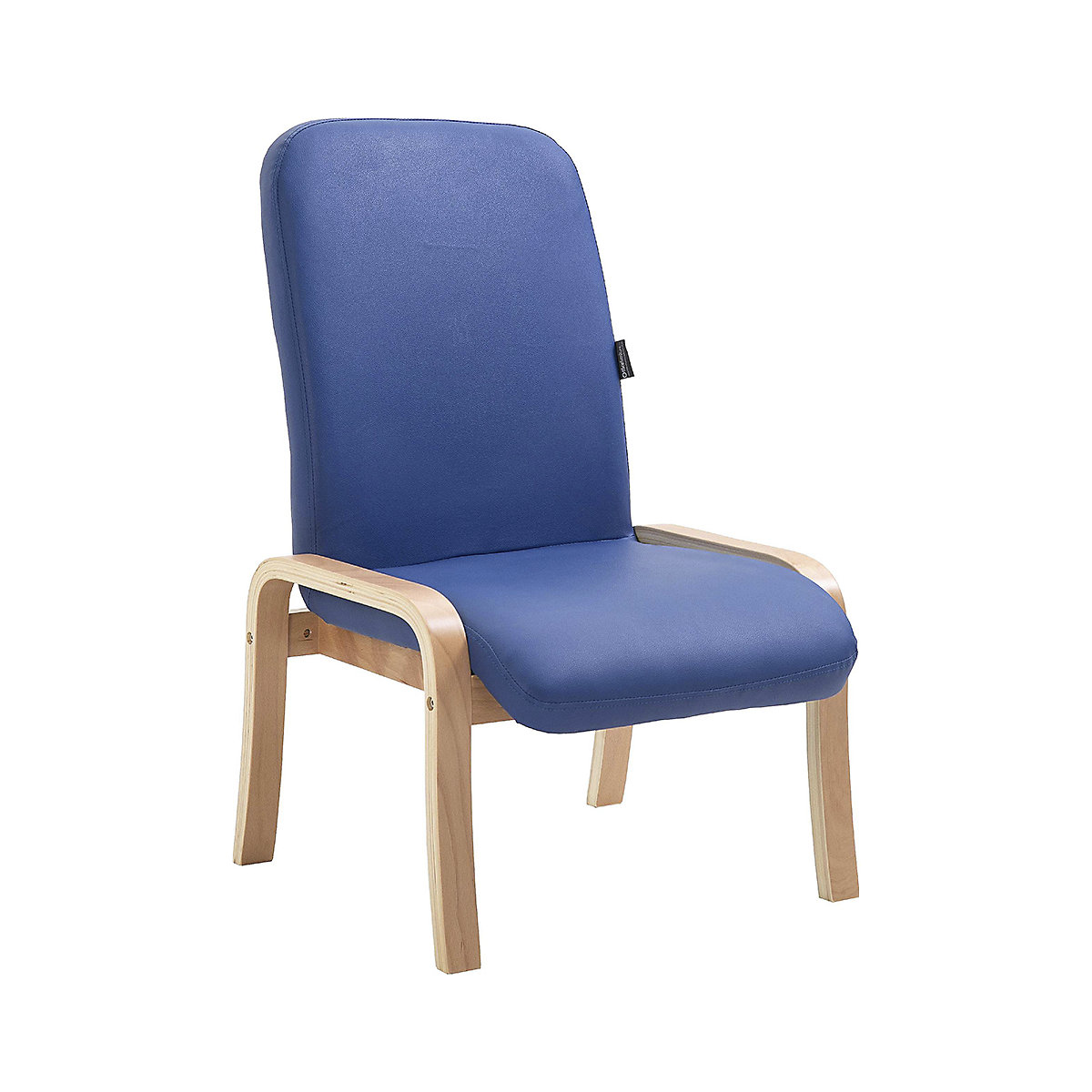Oxford Wooden Frame Vinyl Reception Armless Office Chair (Product illustration 2)-1
