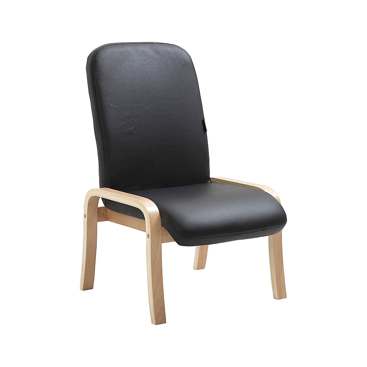 Oxford Wooden Frame Vinyl Reception Armless Office Chair