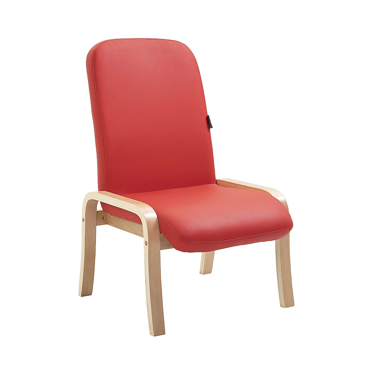 Oxford Wooden Frame Vinyl Reception Armless Office Chair (Product illustration 4)-3