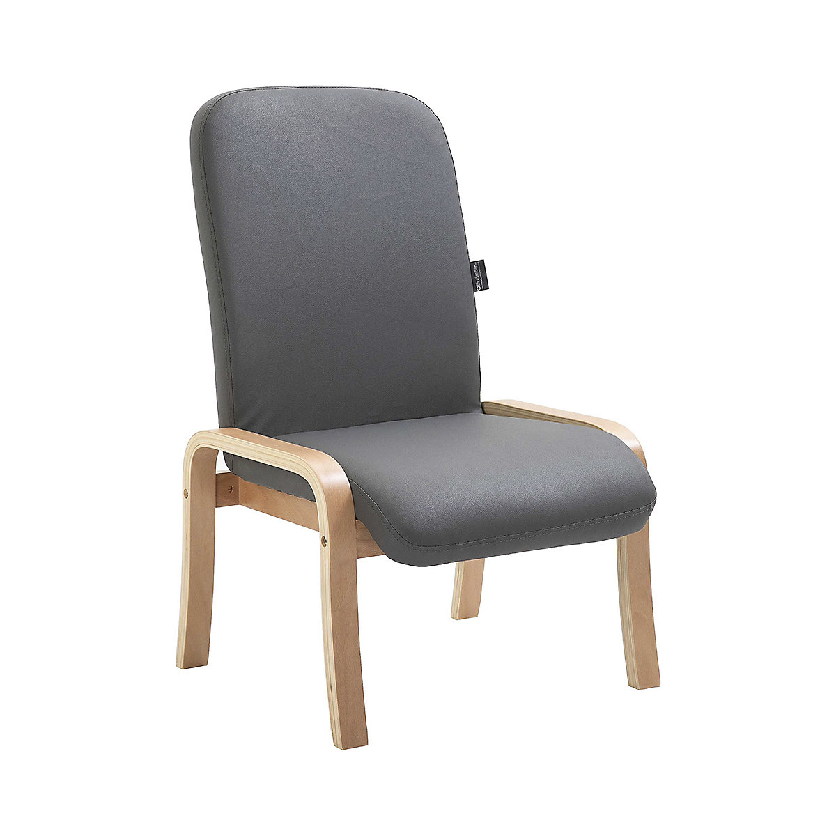 Oxford Wooden Frame Vinyl Reception Armless Office Chair (Product illustration 3)-2