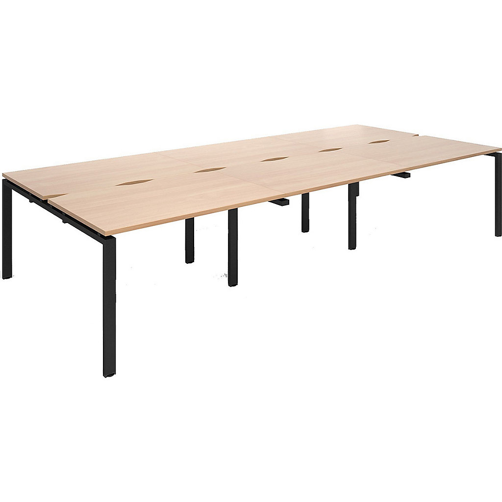 Balance Triple Back To Back Bench Desks | BiGDUG