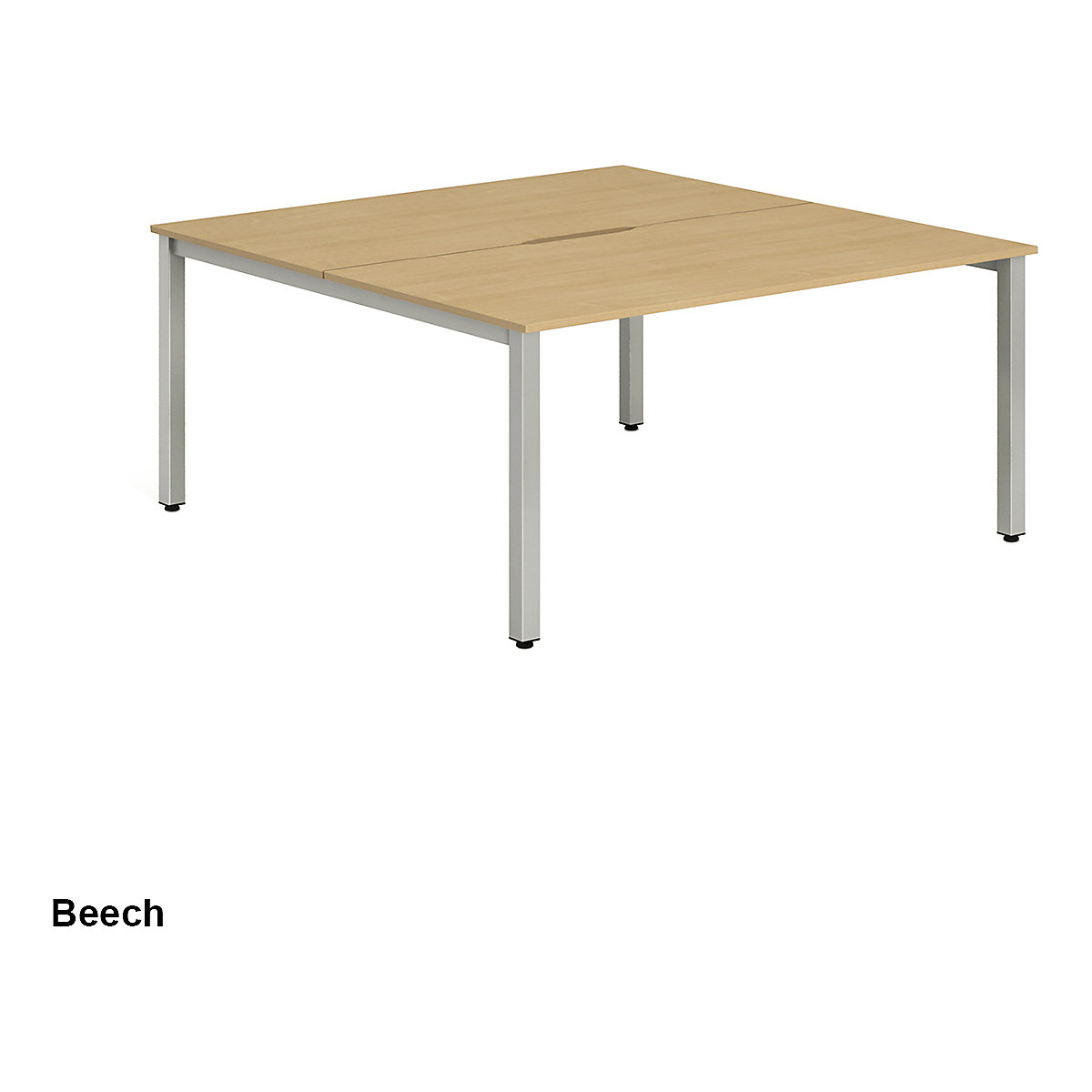 Evolve Back to Back Bench Desk | Silver Legs (Product illustration 3)-2