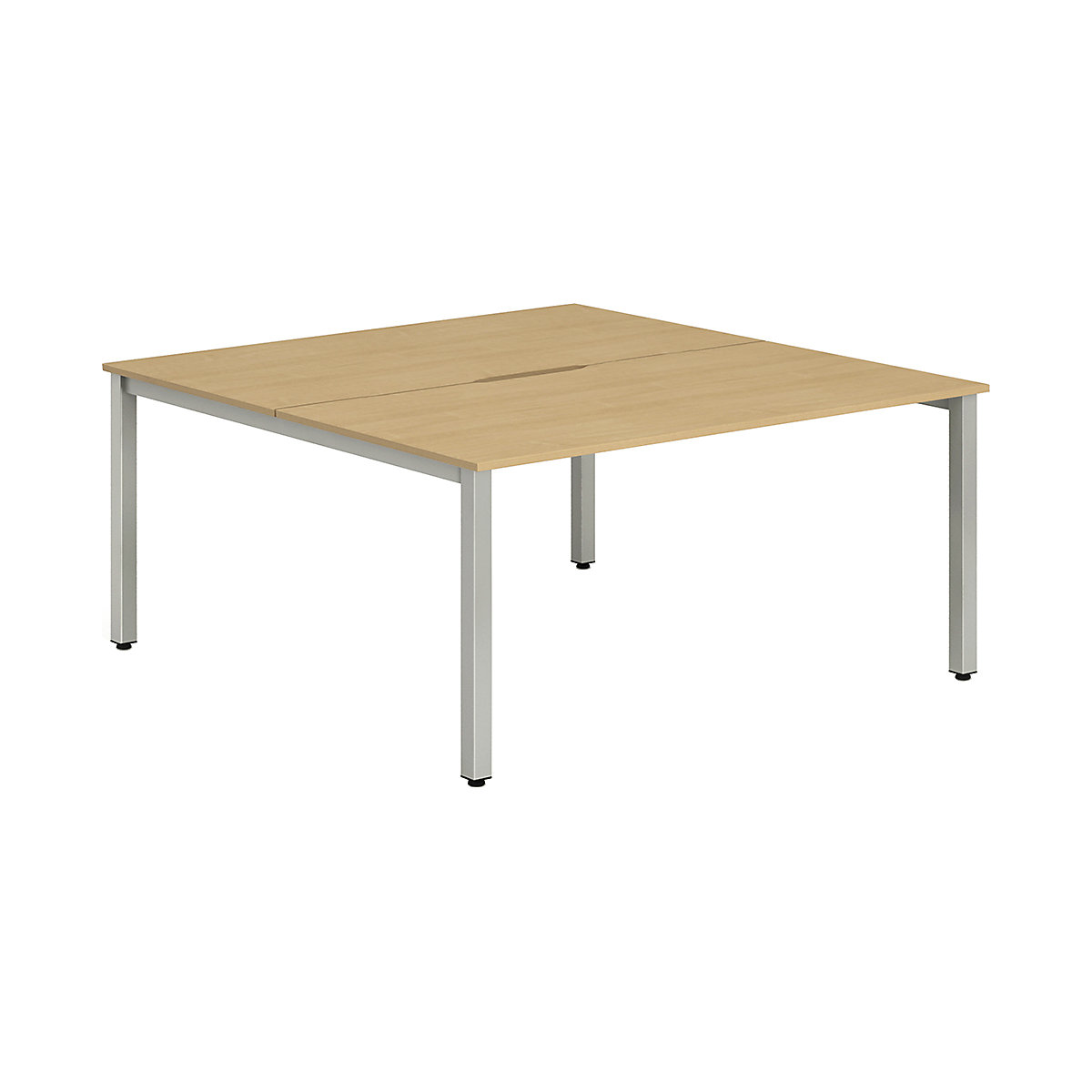 Evolve Back to Back Bench Desk | Silver Legs