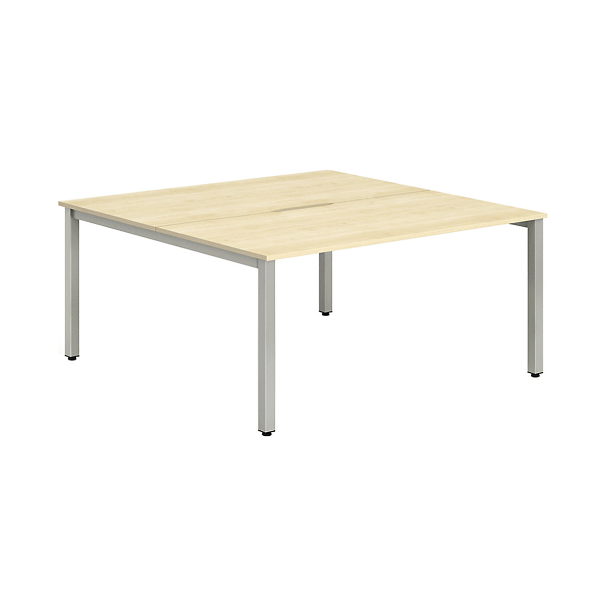 Evolve Back to Back Bench Desk | Silver Legs