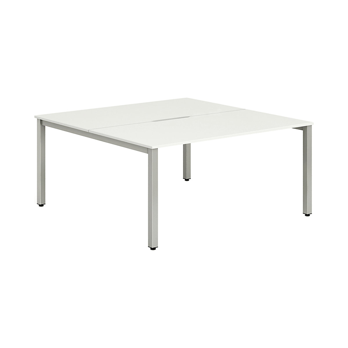Evolve Back to Back Bench Desk | Silver Legs
