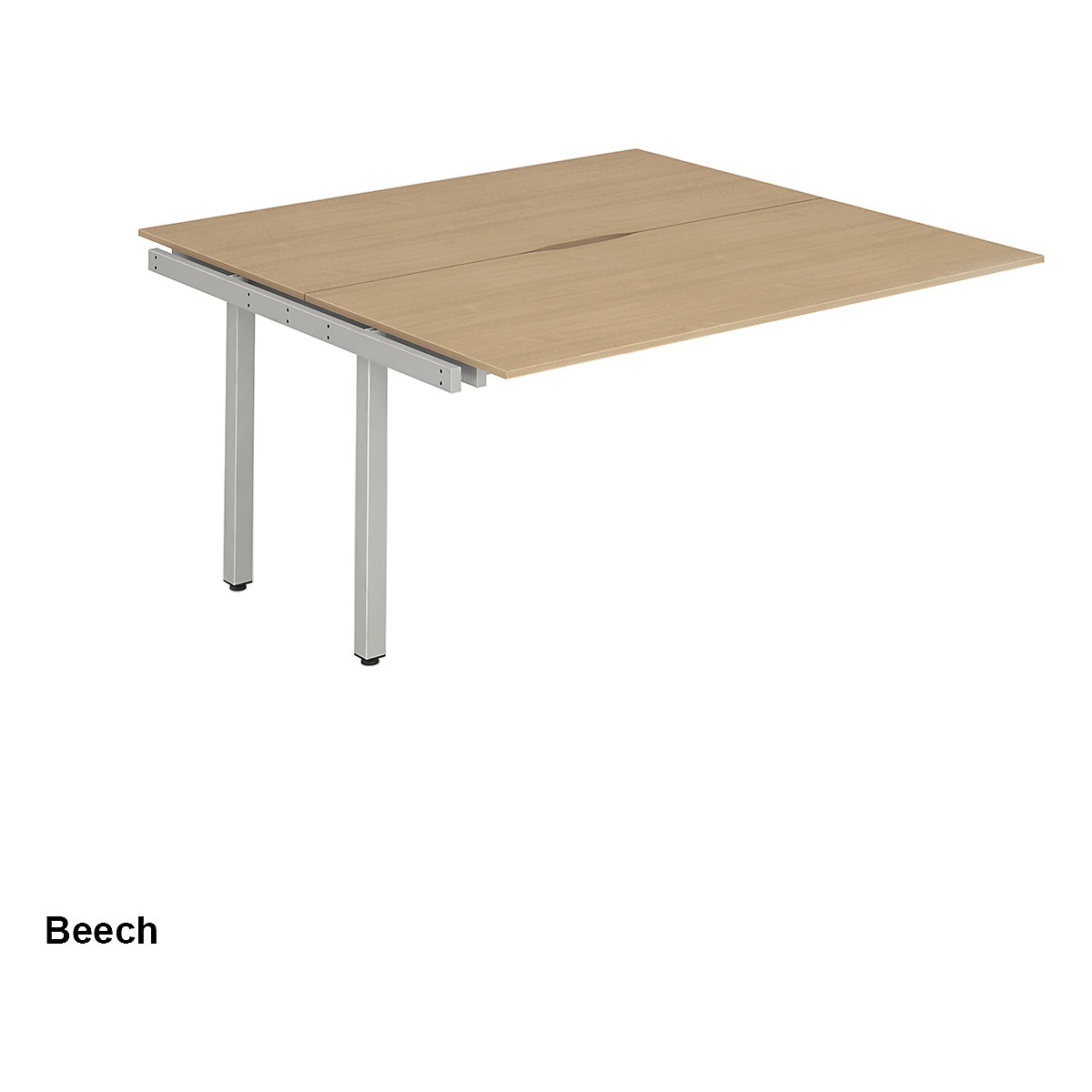 Evolve Back to Back Extension Bench Desk | Silver Legs (Product illustration 3)-2