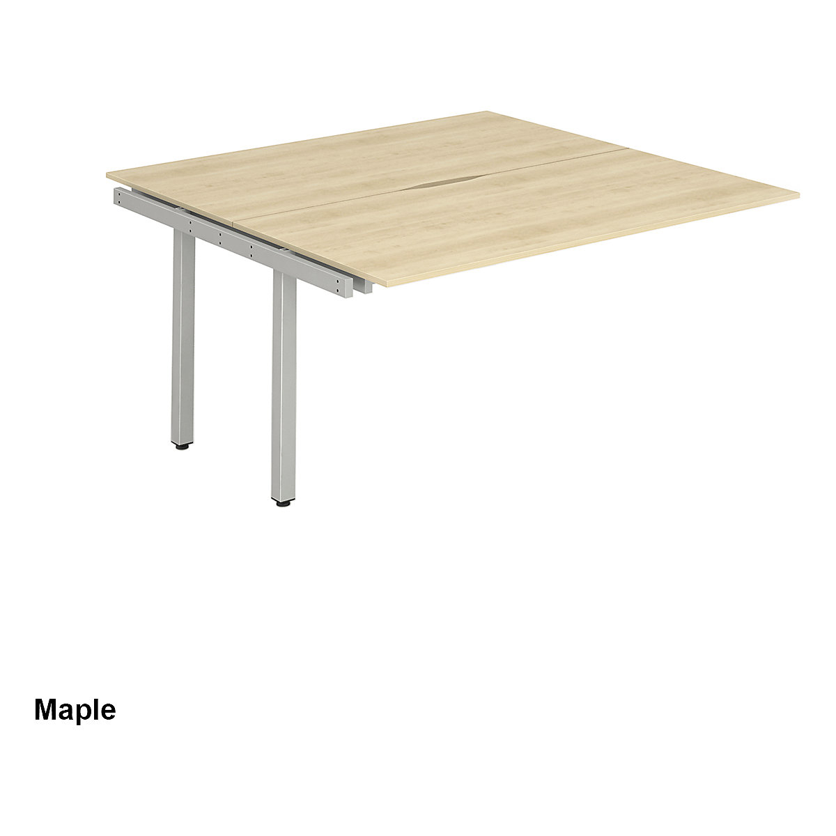 Evolve Back to Back Extension Bench Desk | Silver Legs (Product illustration 4)-3