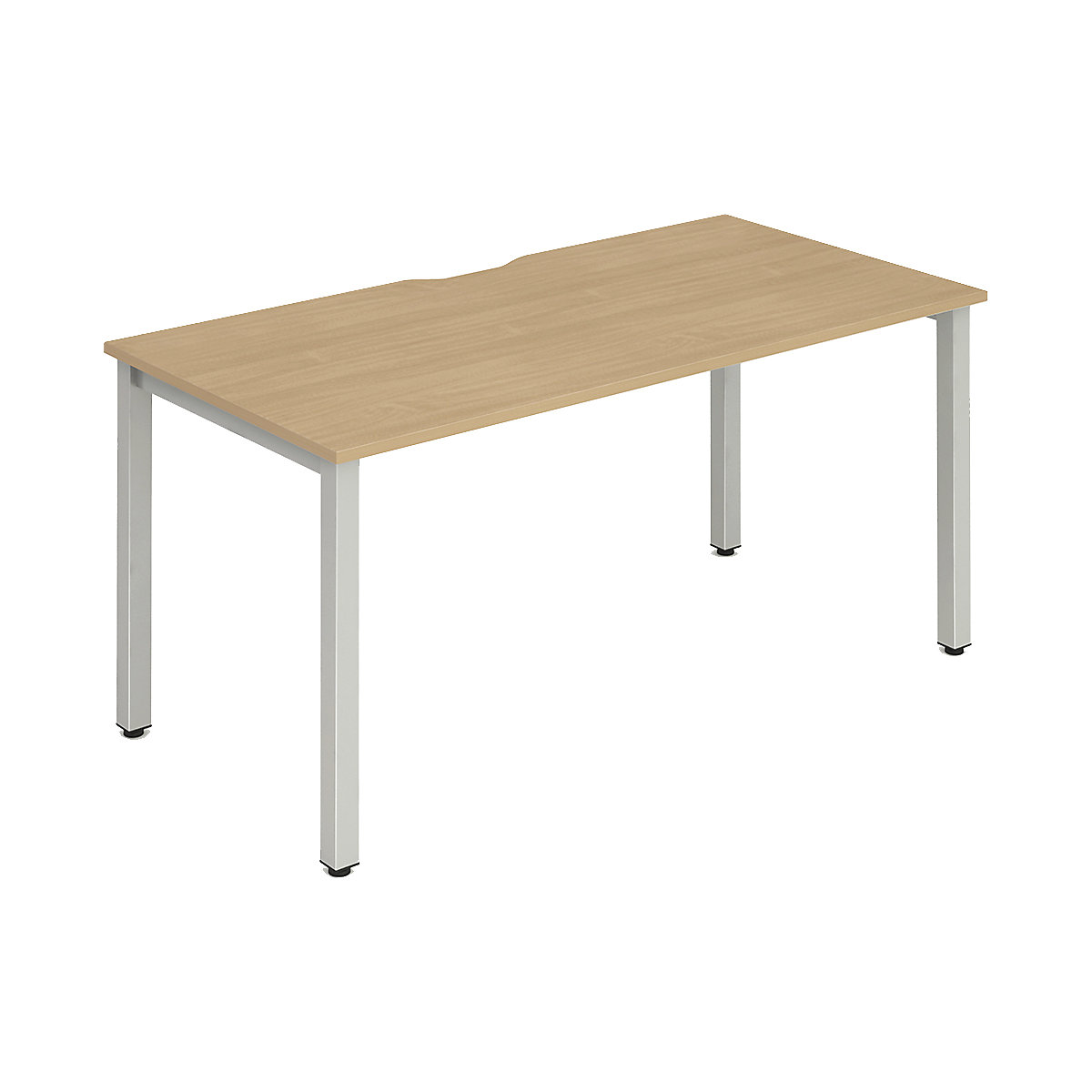 Evolve Single Bench Desk | Silver Legs