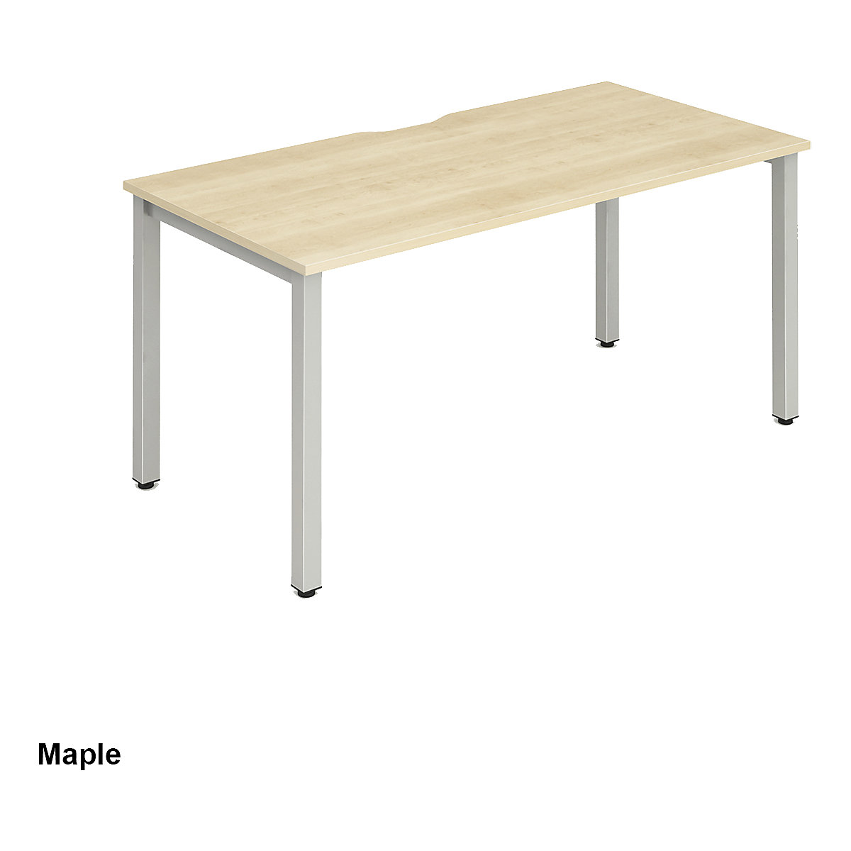 Evolve Single Bench Desk | Silver Legs (Product illustration 4)-3