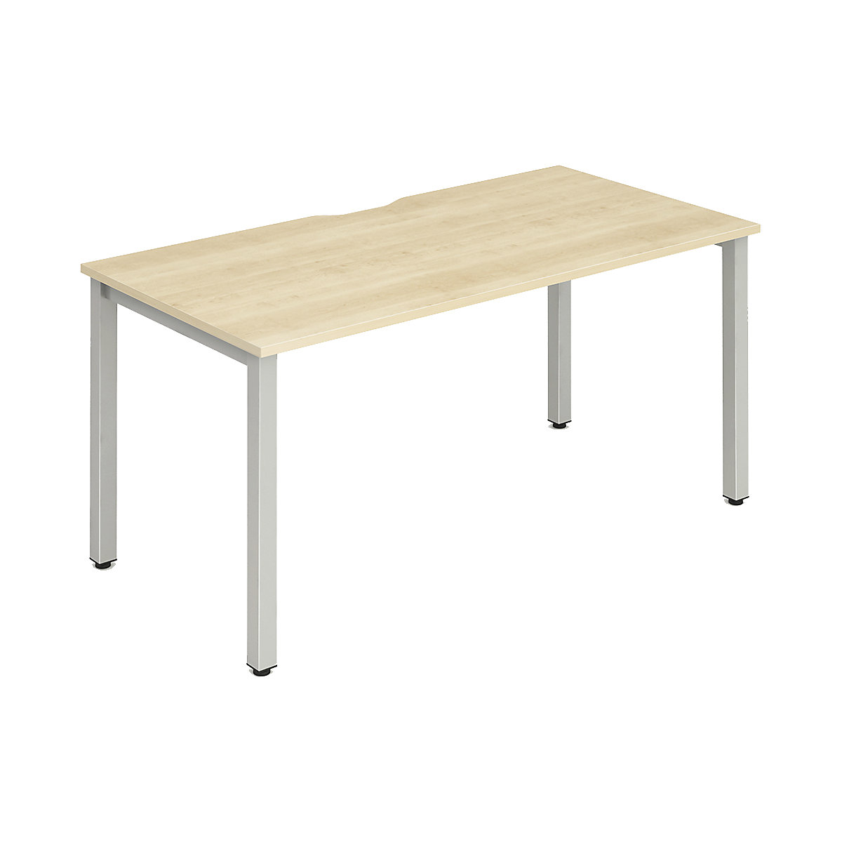 Evolve Single Bench Desk | Silver Legs