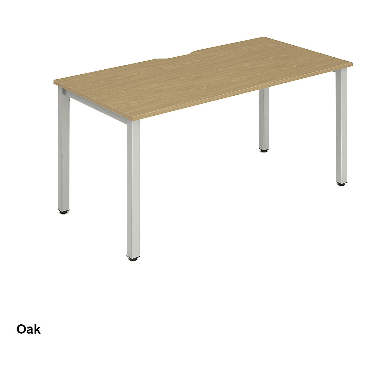 Evolve Single Bench Desk | Silver Legs (Product illustration 5)-4
