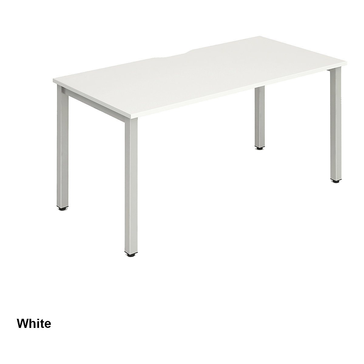 Evolve Single Bench Desk | Silver Legs (Product illustration 7)-6