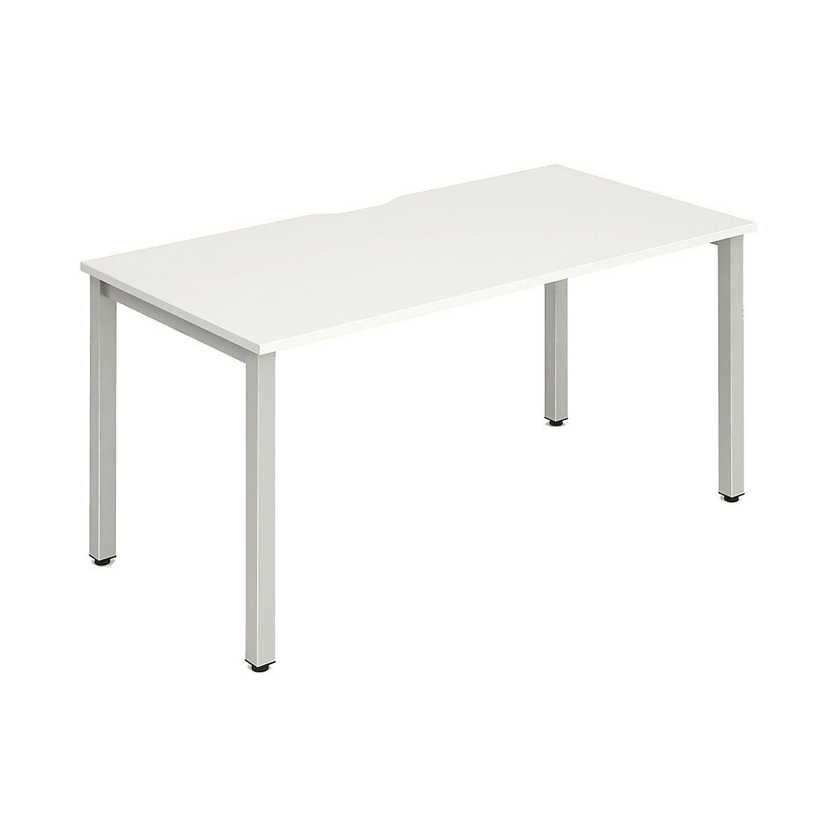 Evolve Single Bench Desk | Silver Legs