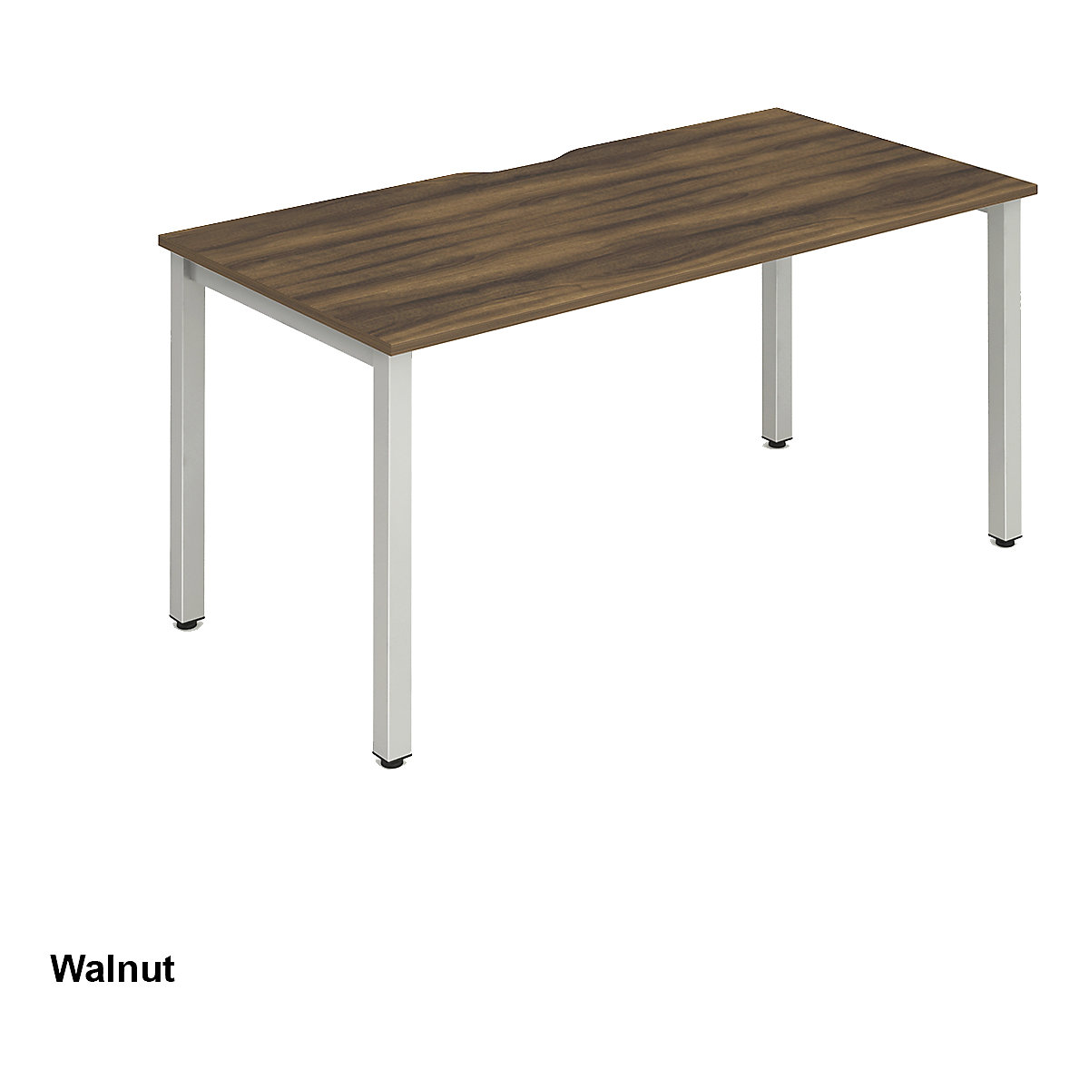 Evolve Single Bench Desk | Silver Legs (Product illustration 6)-5
