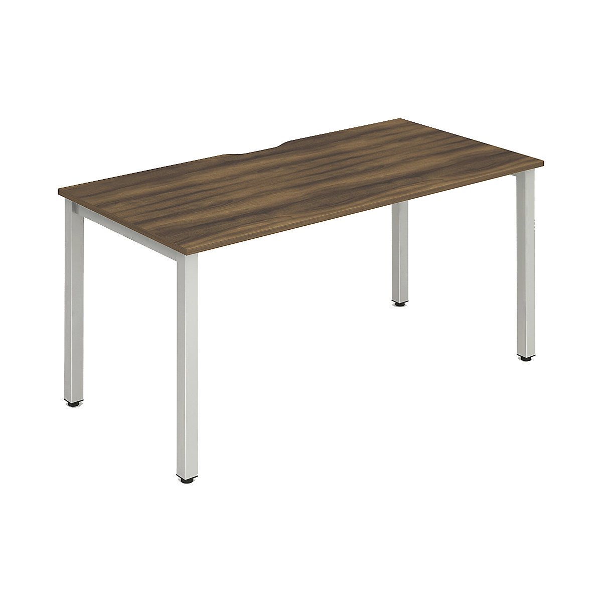 Evolve Single Bench Desk | Silver Legs