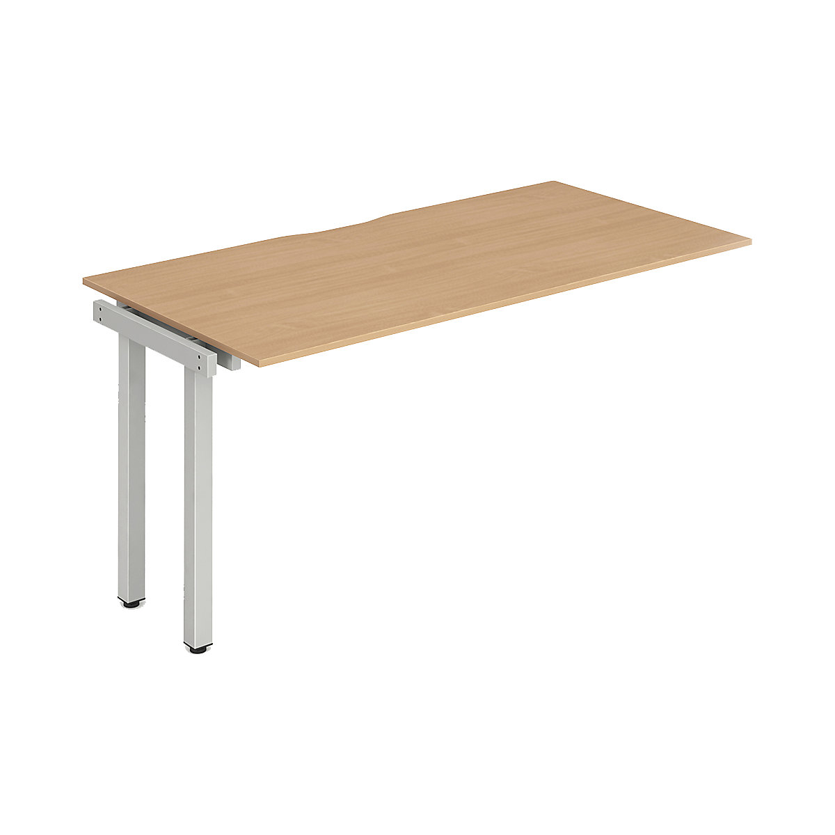 Evolve Single Extension Bench Desk | Silver Legs