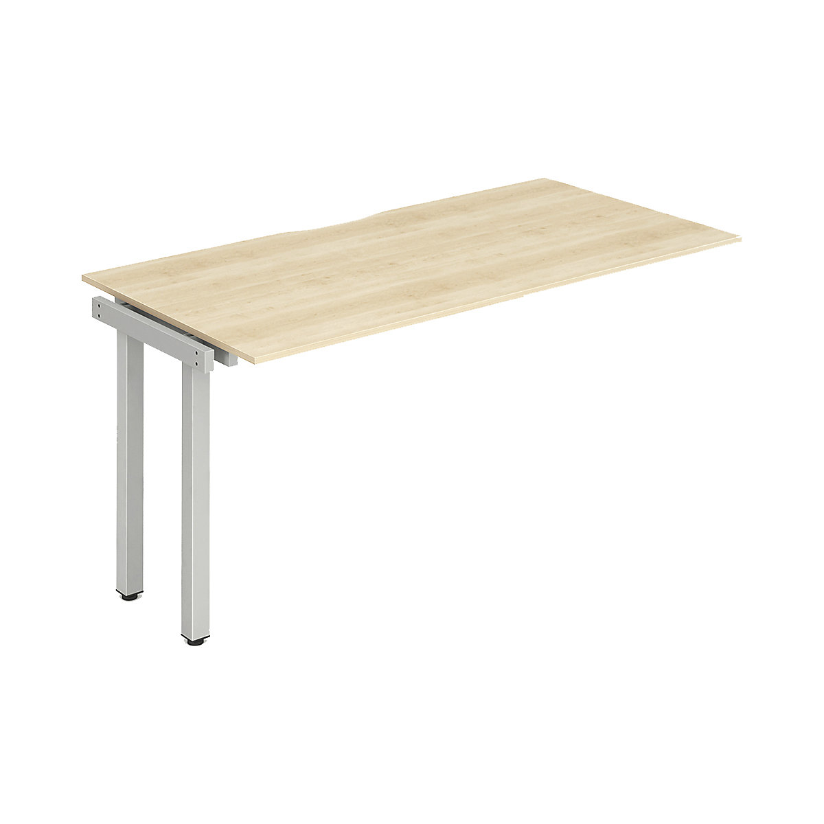 Evolve Single Extension Bench Desk | Silver Legs