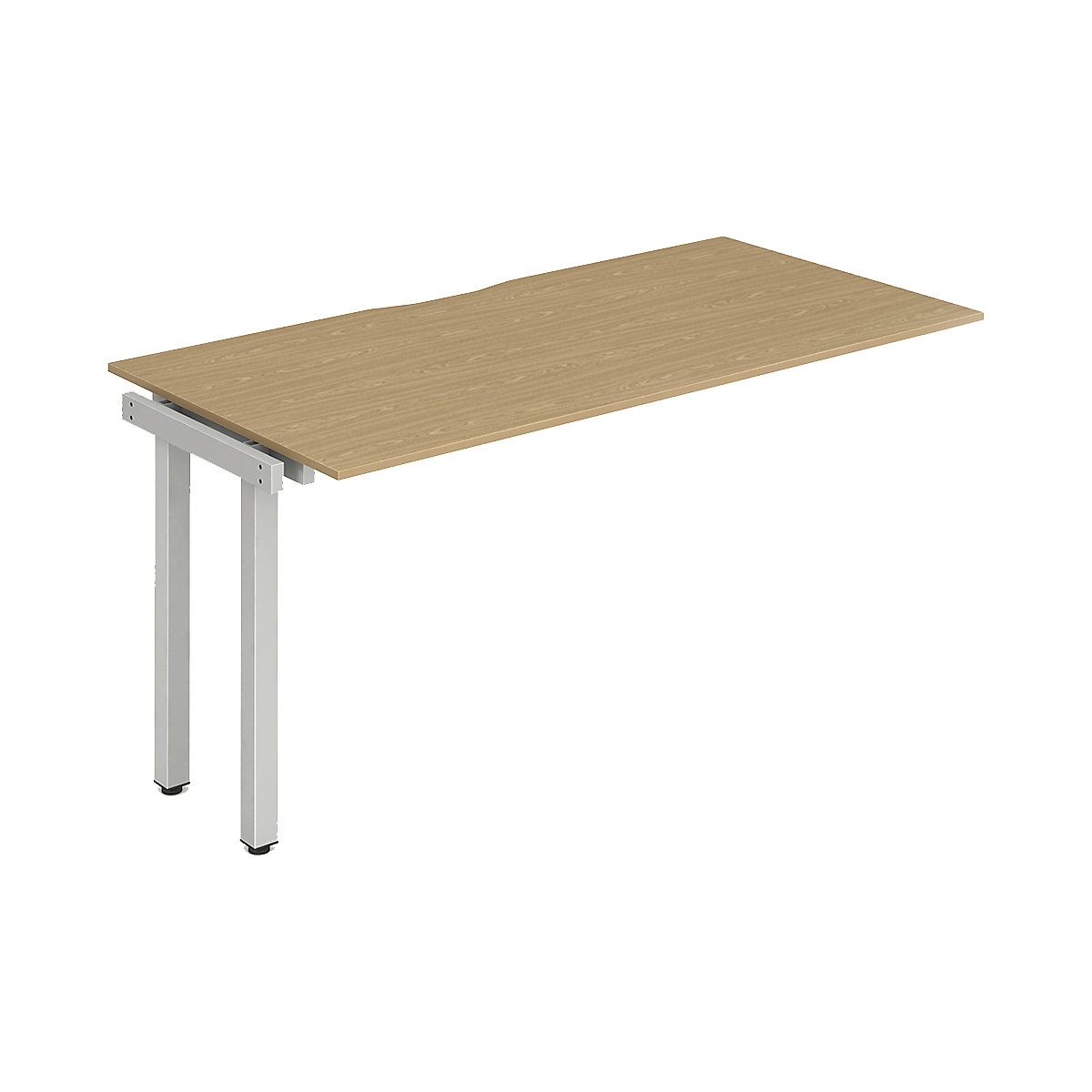 Evolve Single Extension Bench Desk | Silver Legs