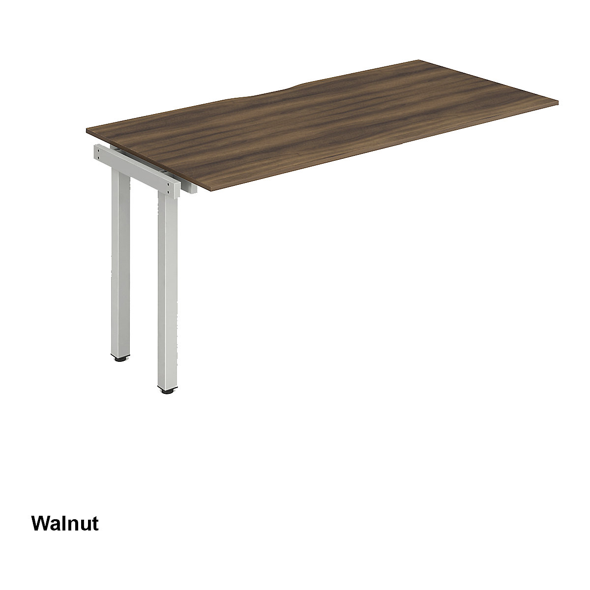 Evolve Single Extension Bench Desk | Silver Legs (Product illustration 5)-4
