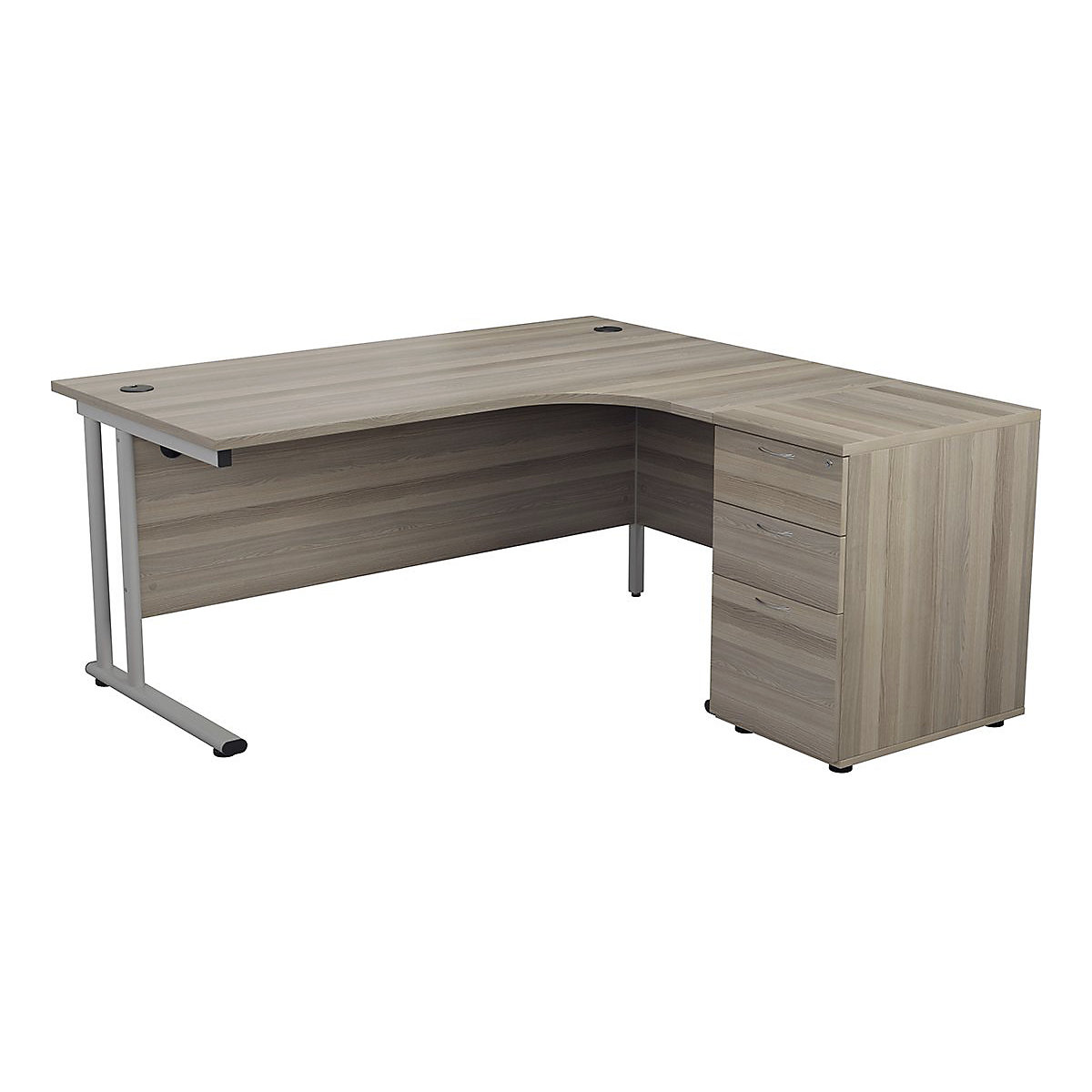 Classic Crescent Office Desk with Pedestal Bundles