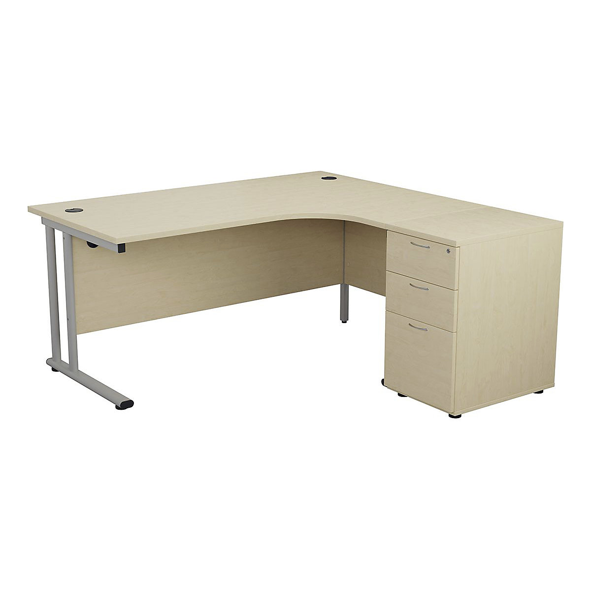 Classic Crescent Office Desk with Pedestal Bundles