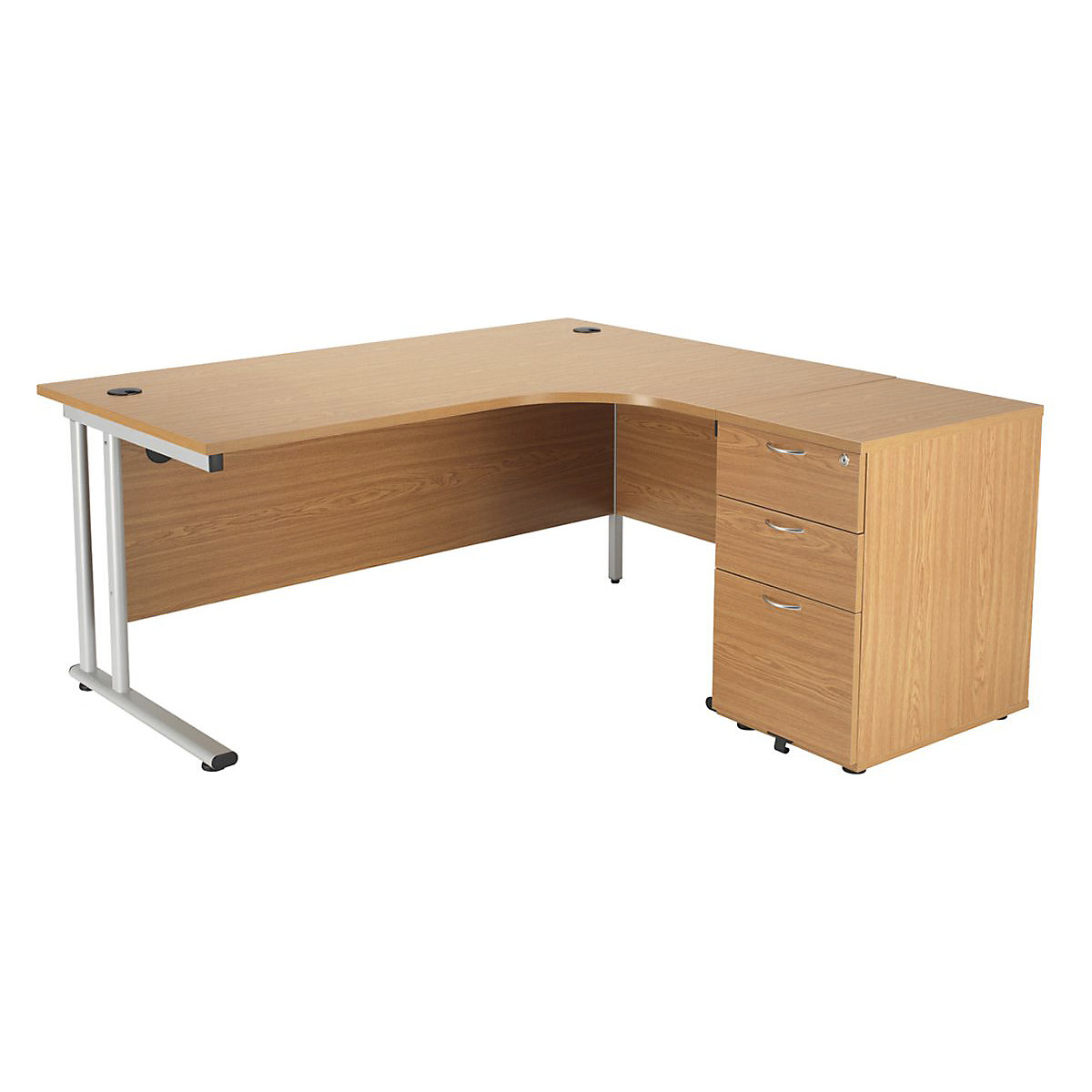 Classic Crescent Office Desk with Pedestal Bundles